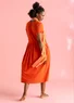 “June” jersey dress in organic cotton (lava red XS)