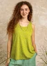 “Singö” organic cotton/modal jersey tank top (lime green XS)