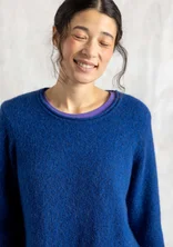 “Bästis” sweater in an alpaca blend - indigo blue/melange