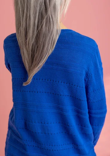 “Edna” recycled cotton favourite sweater - brilliant blue