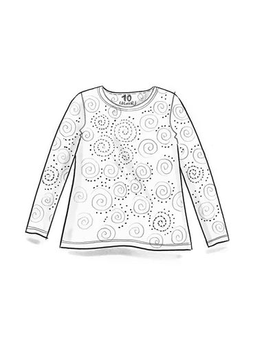 Top "Ada" en jersey de lyocell/élasthanne - avoine/motif