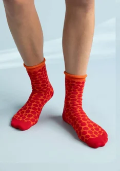 Chaussettes "Grace" en coton biologique - rouge lave