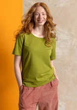 “Theia” jersey top in organic cotton/spandex - green pepper