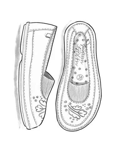 Chaussures élastiques "Irma" en cuir nappa - indigo