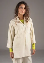 Woven shirt in organic cotton/linen - undyed