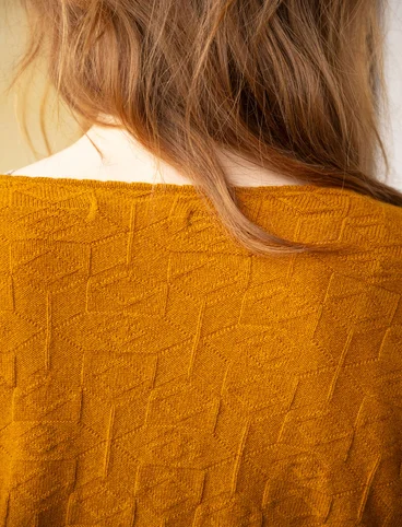 “Nova” lambswool cardigan - mustard/melange