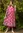 Vevd kjole «Floria» i økologisk bomull - rosa orkidé