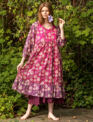 “Floria” woven organic cotton dress - pink orchid