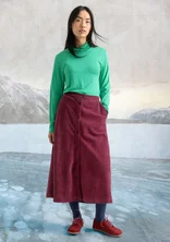 “Rime” corduroy skirt in organic cotton - burgundy