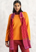 “Tove” knit scarf in organic/recycled cotton - lingonberry