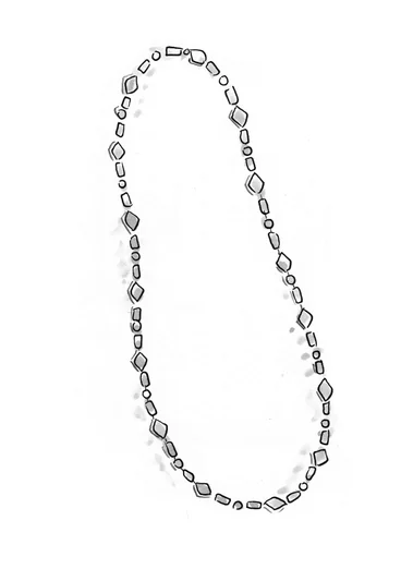 Collier en verre recyclé - prune