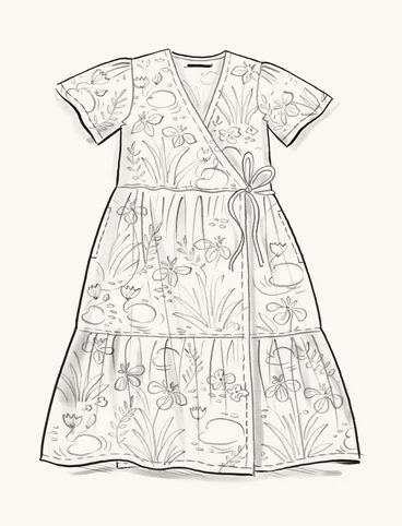Kleid „Iris“ aus Bio-Baumwollgewebe - dunkelamethyst