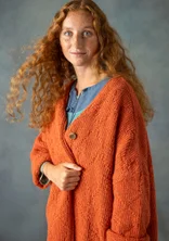 Strickjacke „Thessaloniki“ aus Recycling-Wollgemisch - aprikose-melange