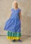 Vevd kjole «Nord» i økologisk bomull (blå lotus S)