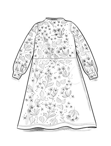 Tricot jurk "Bloom" van lyocell/elastaan - donker asgrijs