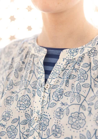 “Lisa” organic cotton blouse - mild indigo