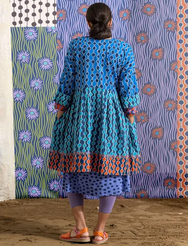 Robe "Zazu" en coton biologique tissé - bleu indigo