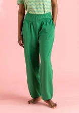 Jersey pants in organic cotton/spandex - basil