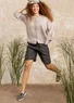 Woven linen shorts (black S)