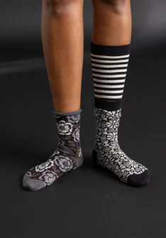 “Astrid” socks in organic cotton - ash grey