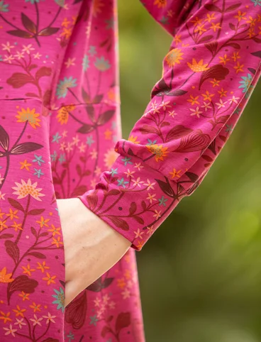Tricot jurk "Bloom" van lyocell/elastaan - cochenille