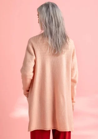 Wool/cotton/alpaca coatigan - pink marble