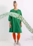 “Eleonora” organic cotton/elastane jersey dress (basil XL)