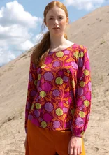 “Pink Moon” lyocell/elastane top - dark hibiscus