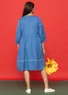 “Margit” woven linen/modal dress (arctic blue S)