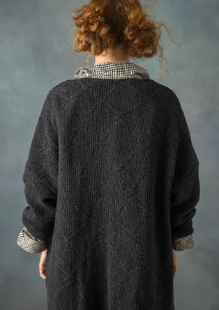 “Thessaloniki” cardigan in a recycled wool blend - dark ash grey/melange