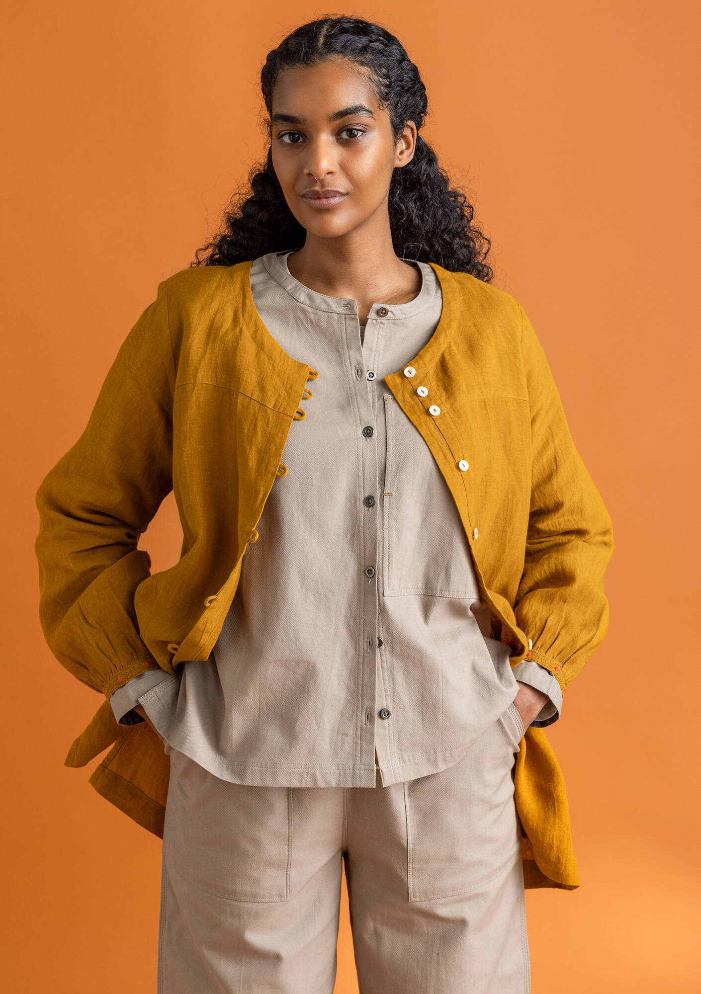 Linen smock top online