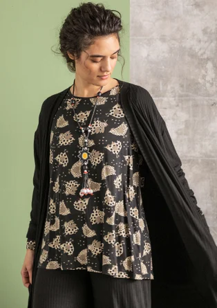 Top "Dolores" en coton biologique/modal - noir