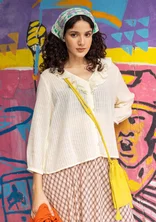 “Amelie” woven organic cotton blouse - vanilla
