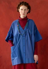 “Sofia” organic cotton smock blouse - blue butterfly