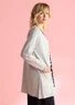 Long cardigan in organic wool (light grey/melange S)