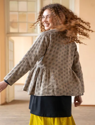 Blouse croisée "Piccolo" en lin - taupe