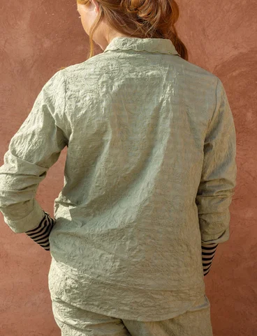 Skjorte «Kinari» i økologisk bomull - lys varmgrå