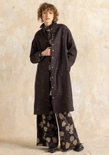 “Edefors” patterned dress in organic cotton - dark earth