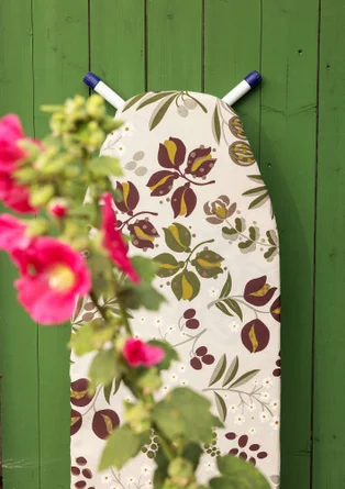 “Olives” ironing board cover in organic cotton - natural