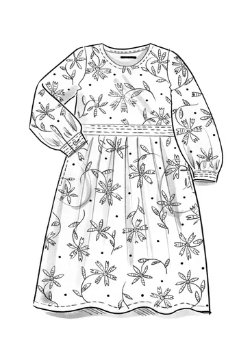 Robe "Leia" en lin tissé - henné/motif