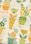 “Flower Pots” yard goods in organic cotton (leaf green One Size)