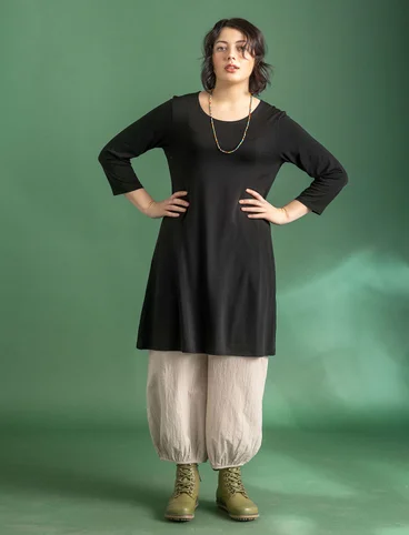 Tricot jurk "Luna" van lyocell/elastaan - zwart
