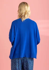 Organic/recycled cotton cardigan - klein blue