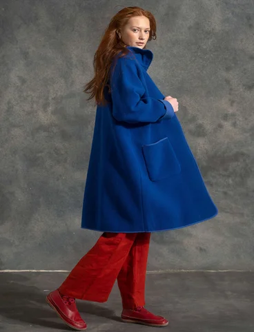 Mantel aus Wollgemisch - tiefblau