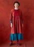 “Sofia” woven organic cotton dress (madder red XS)