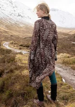 “Glänta” patterned modal dress - French roast