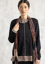 Cardigan in organic/recycled cotton - black