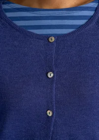 Cardigan in organic wool - violet