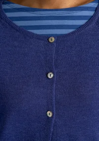 Cardigan in organic wool - violet