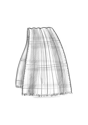 “Evania” woven shawl in wool - graphite